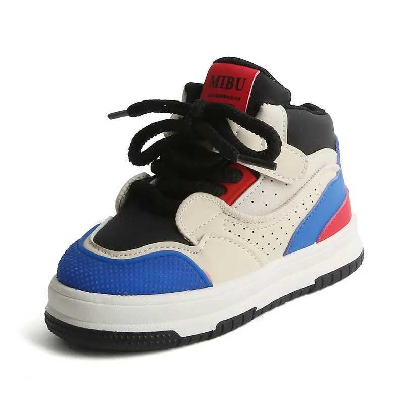 Children Sports Shoe Lace Up Hook Loop Toddler Boy Girl Outdoor Non Slip Sneaker Fashion Color Block Kid Casual Soft Sole Shoe M250812