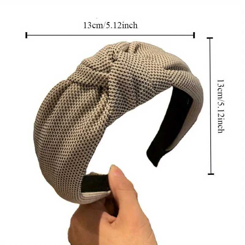 Knotes Retro Monochrome Band Wide Edged Wans Face Wash Hair Accessories Fashionable and Versatile Trendy Simple Wear X250812