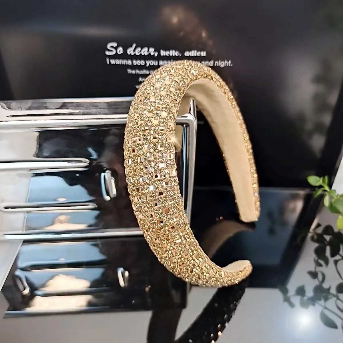 Colorful Baroque Hoop Luxury Wen Fl Crystal Rhinestones Sponge Padded Band for Ladies Girls Diamond Wide Band X250812