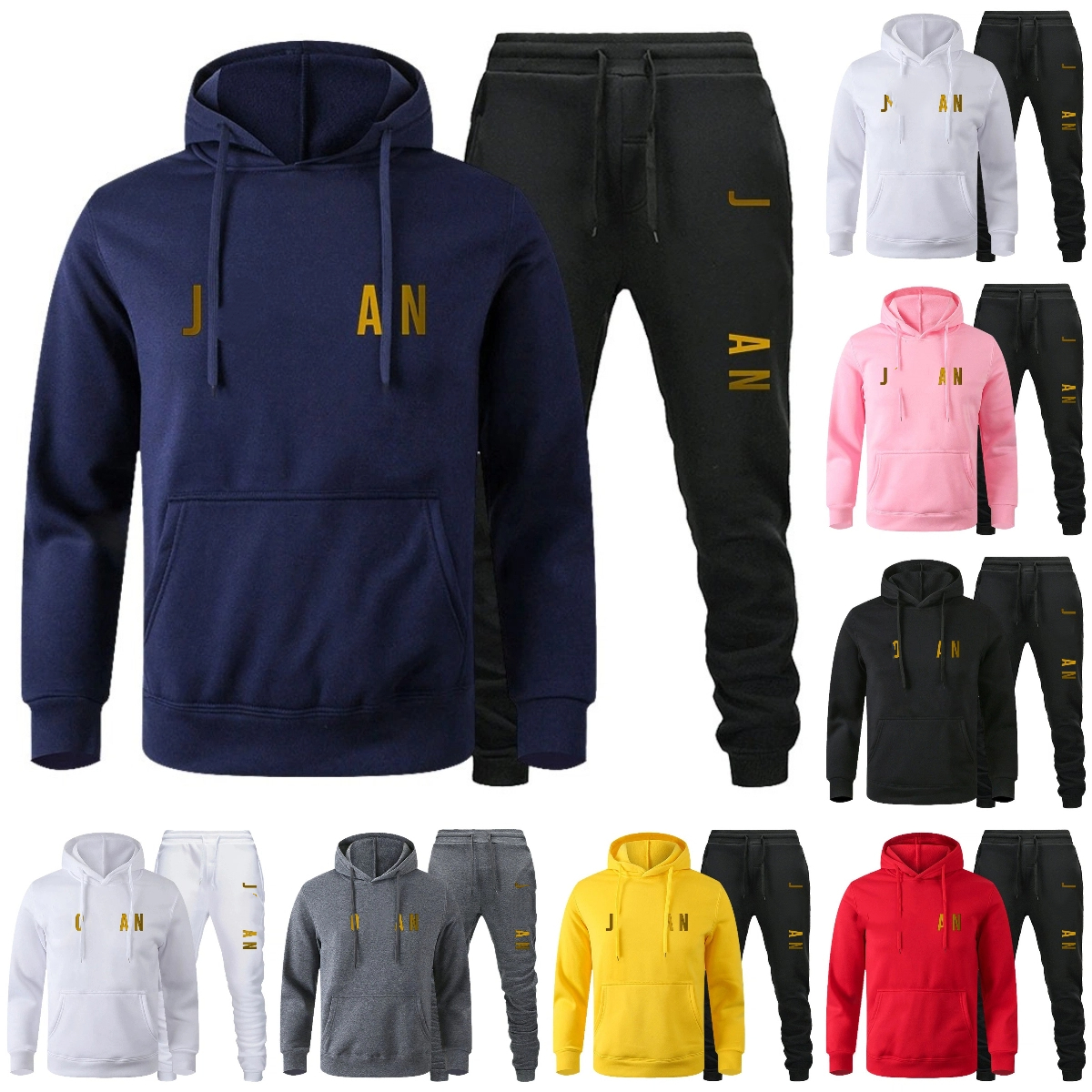 Men's Tracksuit Designer 2PCS Hooded Hoodies Tide Letter Print Sweatpants Fashion Casual High Street Plus Size Sportswear