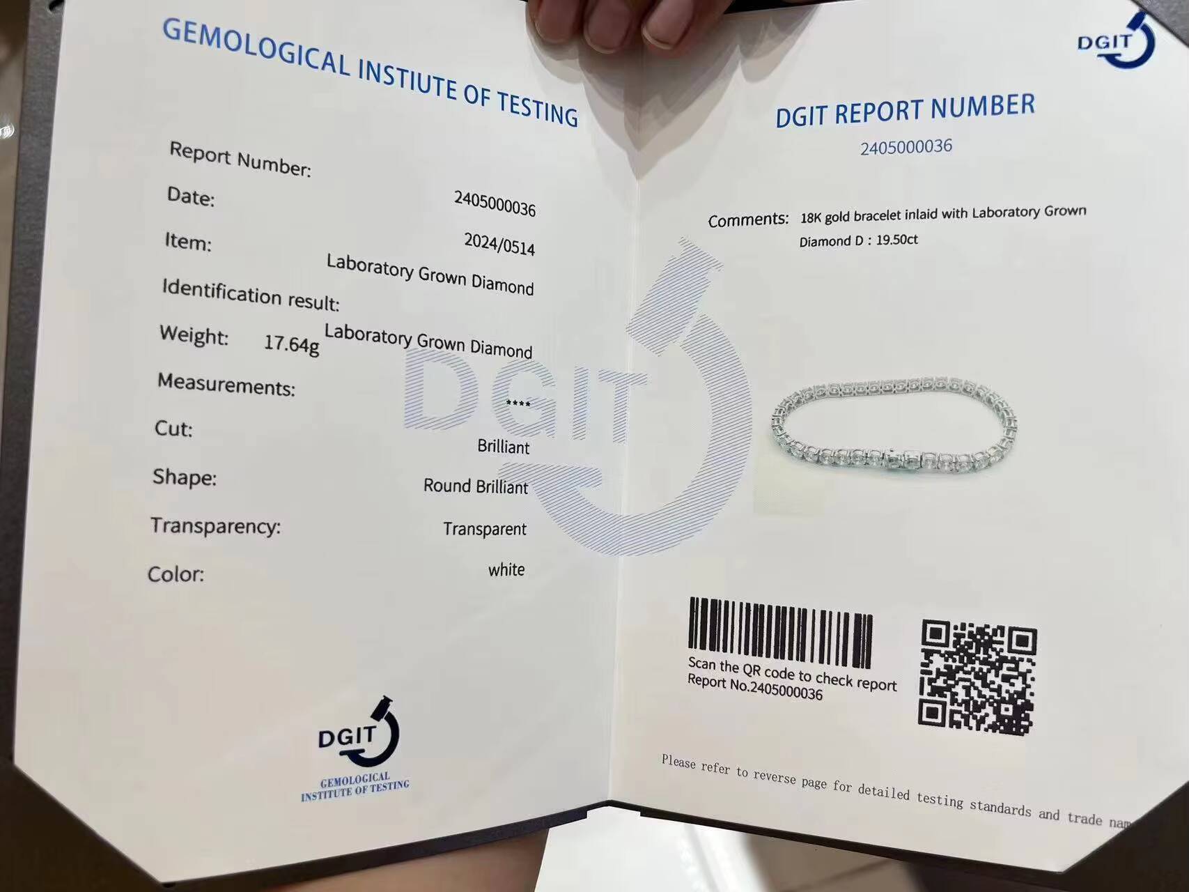 Diamond Tennis Bracelet Lab Grown Diamond Chain Jewelry 10k/14k/18k Real Gold Lab Diamond Tennis Bracelet