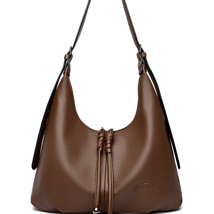Fashion Casual Soft Leather Tote for Women 2025 New Trendy Shoulder Korean Style Chic Commuter Underarm Bag