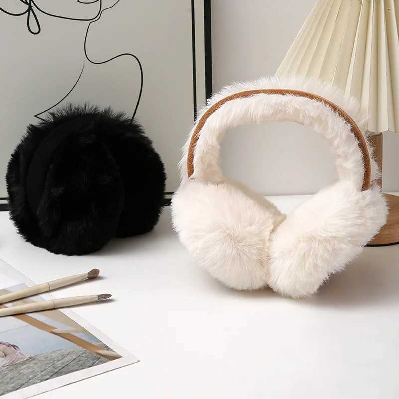 Fashion Plush Ear Muffs Foldable Thick Wool Ear Covers for Women Men Winter Warm Suede Earflaps Outdoor Cold Protection Earmuffs XJ250812