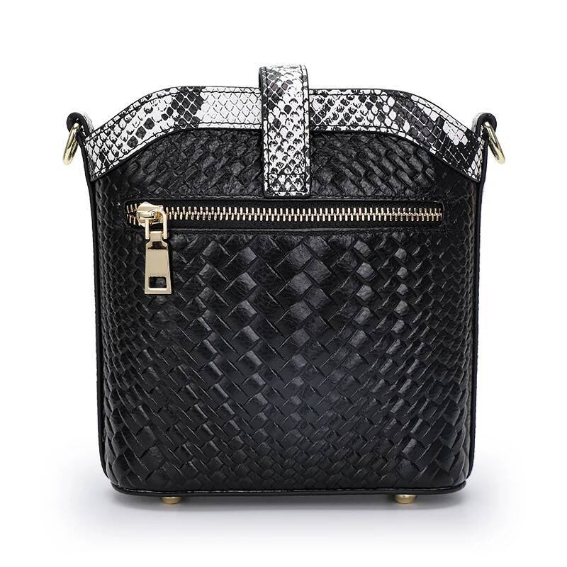 Aidrani Genuine leather women's single shoulder crossbody fashion woven patterned cowhide bag ddmymarket