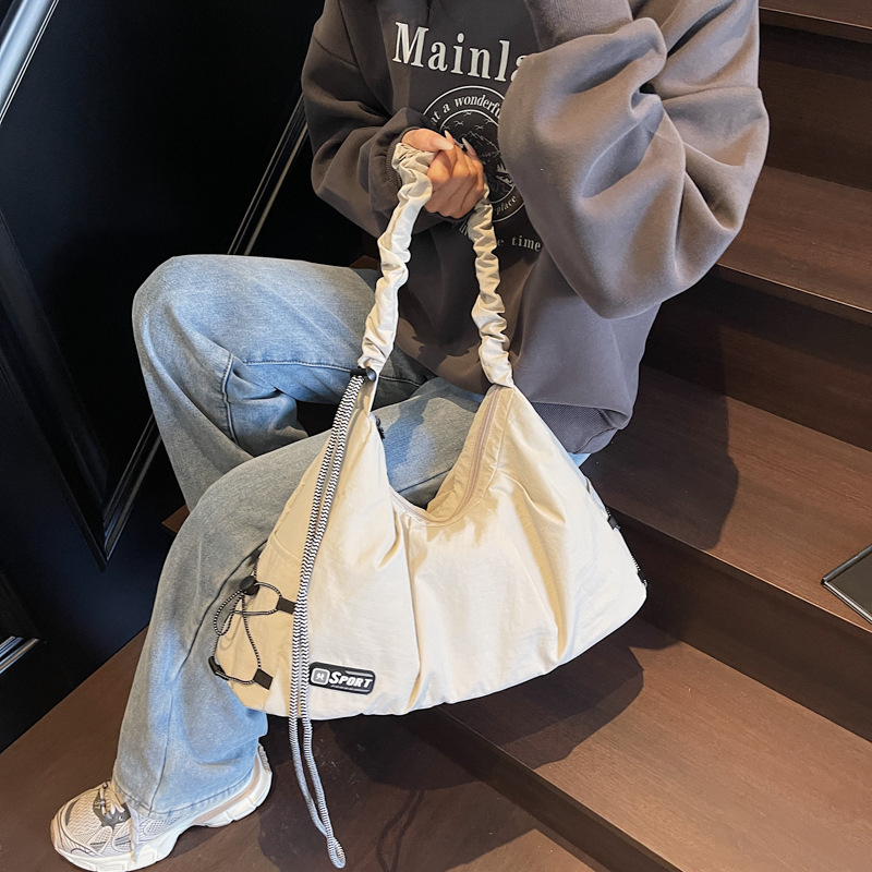Minimalist Art Style Women's Summer New Trend Korean Pleated Tote Versatile Large Capacity Bag