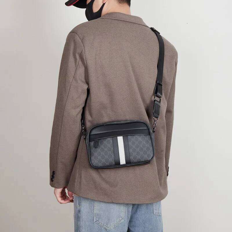 Hot Selling New Fashion Men's Bag Stripe Floral Print Shoulder Messenger Men Design Crossbody Bags For Mens Handbags Designer Bags