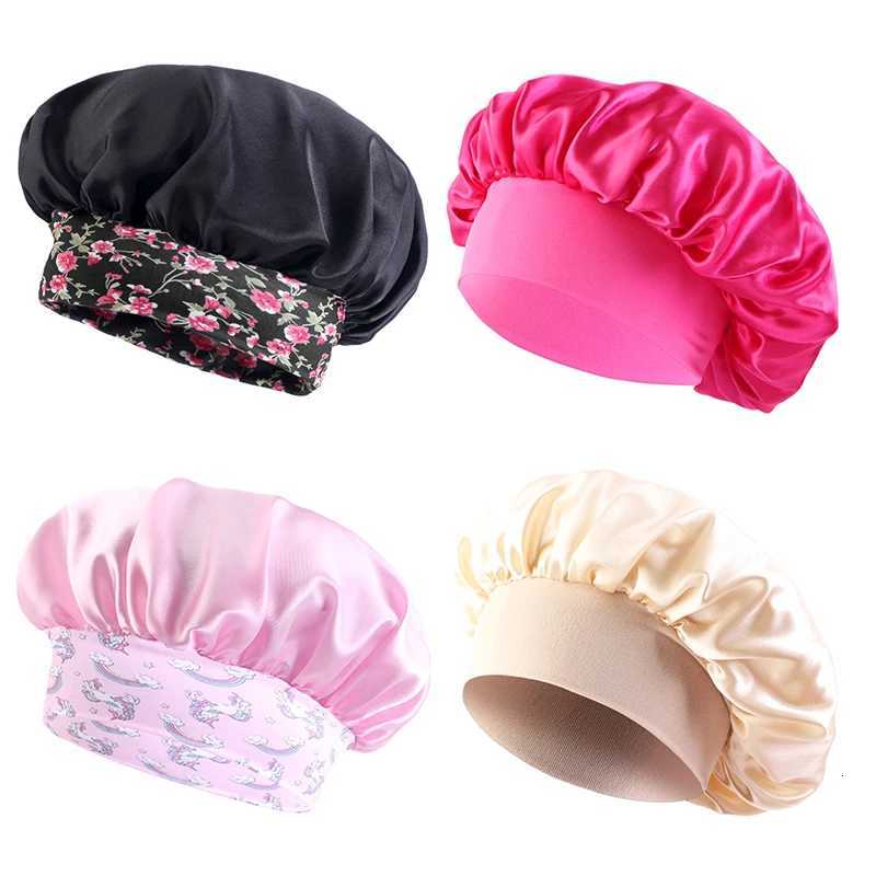 4PCS/LOT Kids Printing Stain Bonnet Baby Turban African Children Printing Bonnet Sleeping Cap Boys Girls Night Sleeping Hats XJ250812