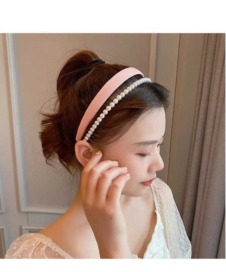 2024 New Spring Hairband Five Pearl Face Wash Band Senior Sense Dress Set X250812