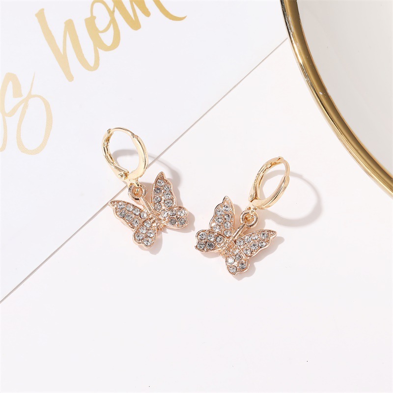 New Arrival Fashion Full Eardrop Temperament Elegant Butterfly Earrings Accessories
