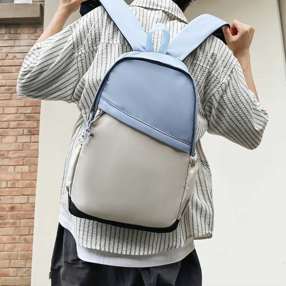 Student Backpack Korean Version Trendy Letter Tutoring Commuting Couple Backpack Large Capacity Computer Backpack Y250811