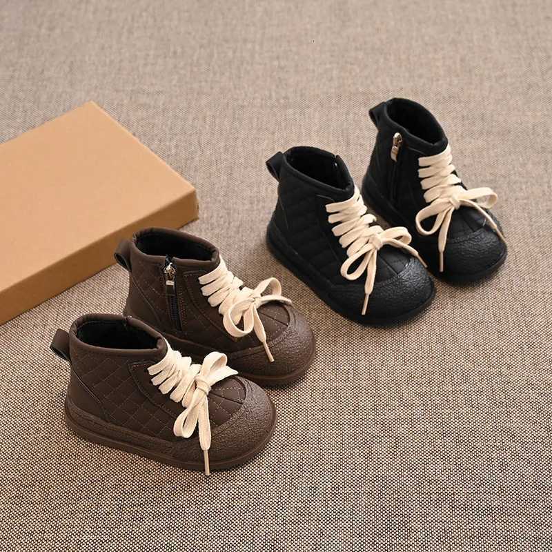 New Girl Boot Autumn Fashion Warm Ankle Boots Anti-Slip Comfort Soft Sole Kid Shoes Exquisite Retro Handsome Flat Trend Boy Shoe XJ250812