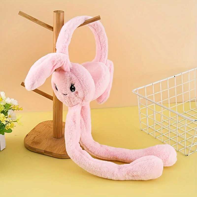 Cartoon Bunny Ear Warmers Plush Knitted Stretchable Polyester Headband Ear Muffs Hand Wash Reusable Cozy Ear Covers for Winter XJ250812