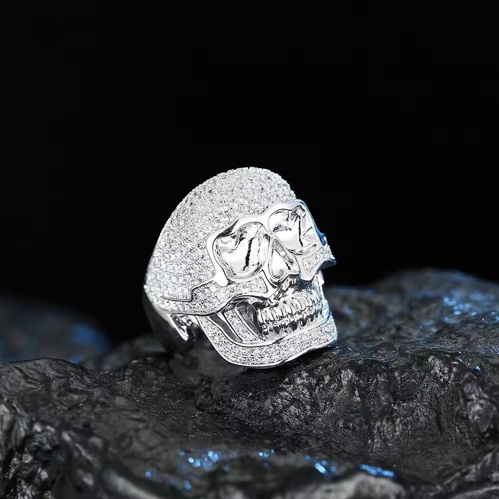 Hip Hop 925 Sterling Silver Iced Out VVS Moissanite Cluster Star Ring Fine Jewelry Passed Diamond Tester for Men and Women