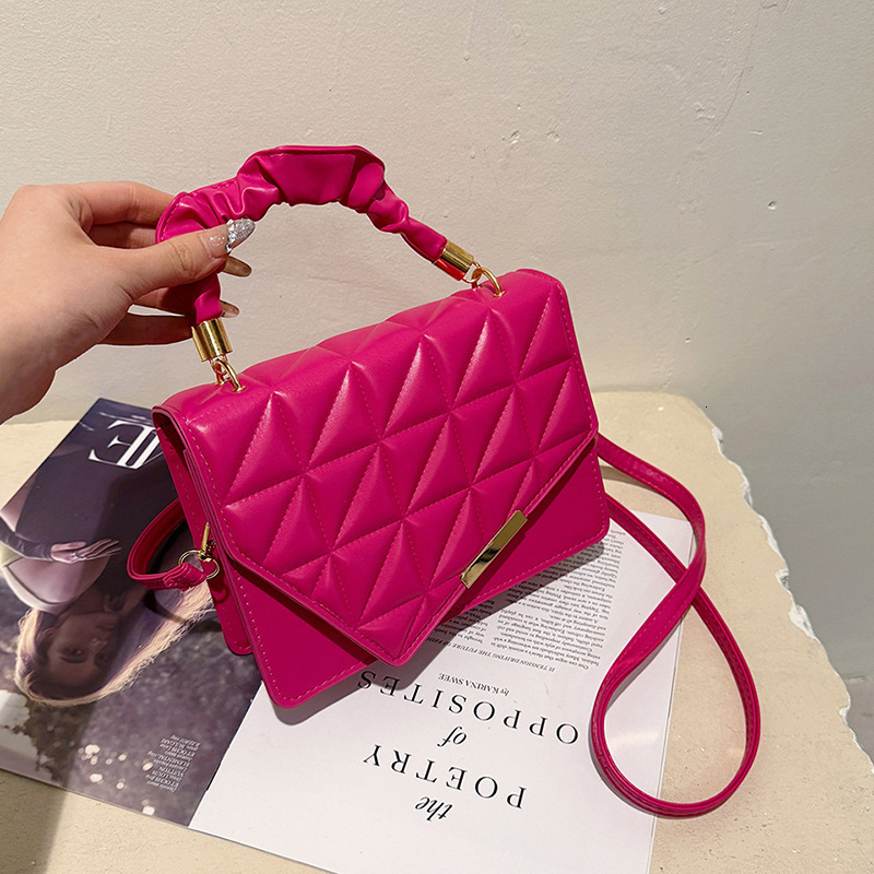 Designer Women's Folding Handbag 2025 New Fashionable Multi functional Quilted Single Shoulder Crossbody Bag