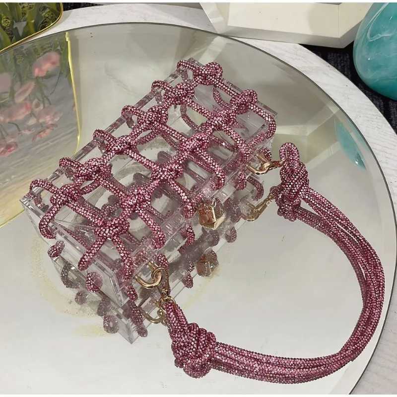 2024 New Handbag Design High Quality Evening Bag Diamonds Clutch Acrylic Armpit Square Bag Womens Purse Wedding Bag Z250812