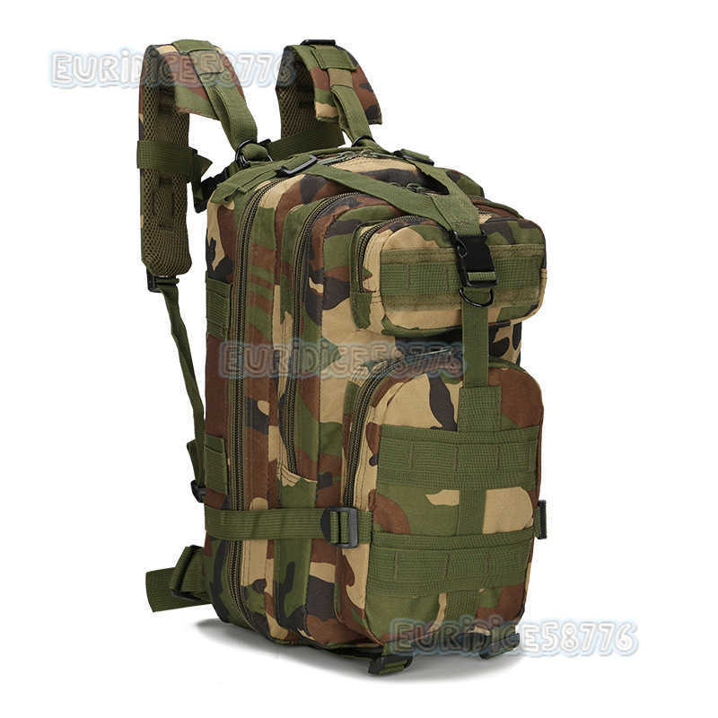 Military Enthusiast Tactical Bag Outdoor Sports Hiking Bag 30l Oxford Waterproof Camouflage 3p Backpack H250811