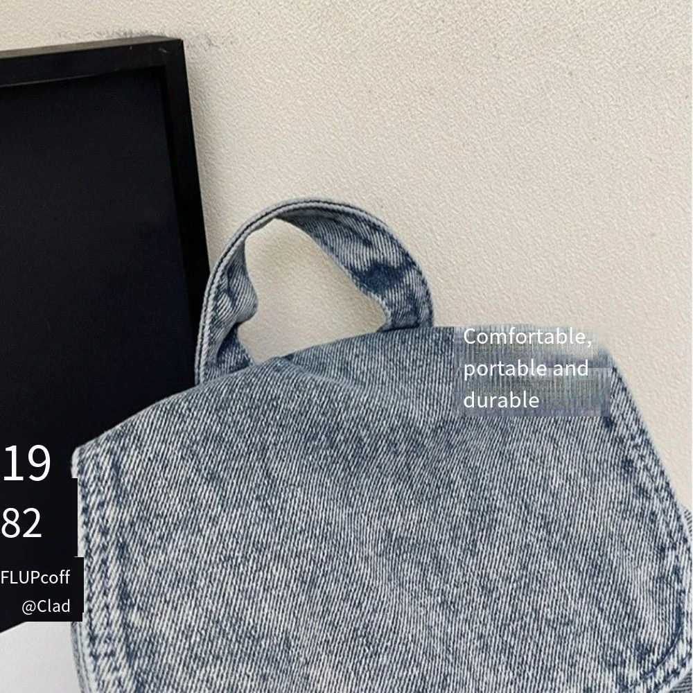 Casual Fashion Denim Backpack Vintage Large Capacity Student Schoolbags Soft Cowboy Travel Back Packs Women Y250811