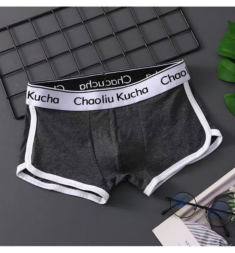 Men's Cotton Boxer Briefs - Breathable & Stretchy Fabric for Comfort Striped sports style