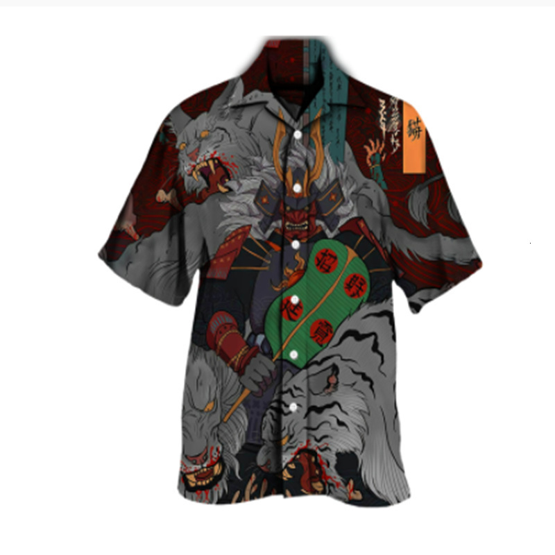 Summer New Personalized Dragon Pattern 3D Printed Casual Short Sleeve Shirt