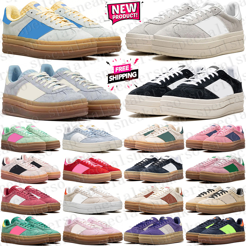 Free Shipping Designer Gazells Bold platform sneakers Shoes chaussure for mens womens Black Pink women trainers scarpe Plate-forme casual luxury