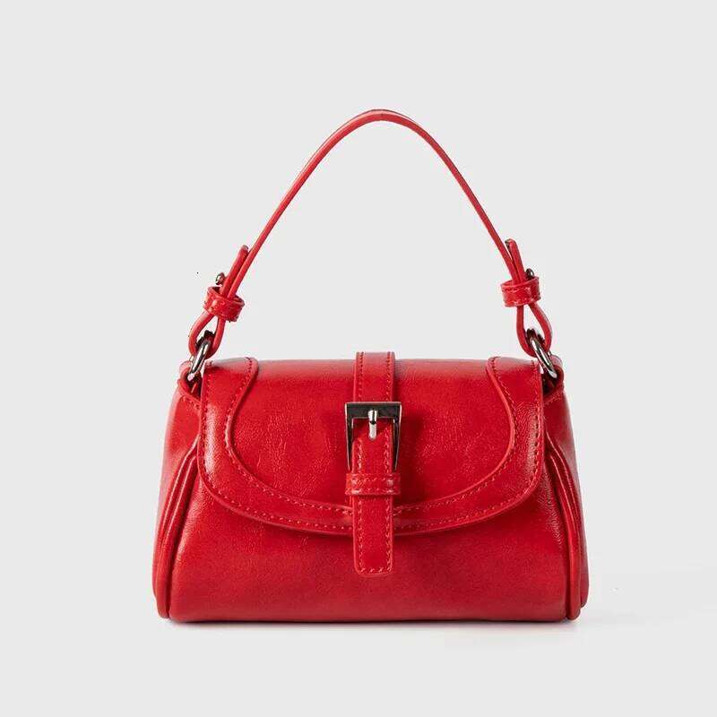 Korean Niche Design Belt Hasp Crossbody Women Fashion Versatile Mini Square Bags PU Leather Lady Phone Purse