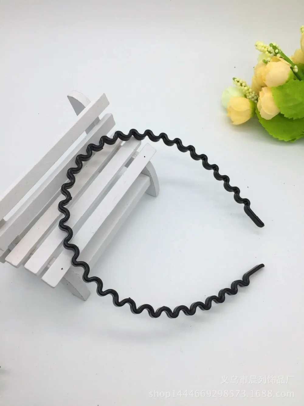 1 Pcs 2022 Fashion Wave Mens Wen Unisex Black Wavy Hair Hoop Band Sport Hairband Hair Accessories X250812