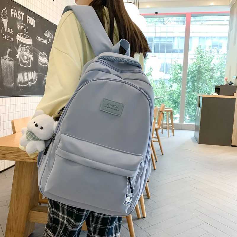 New Female Fashion Men High Capacity Waterproof College Backpack Trendy Women Laptop School Bags Cute Girl Travel Book Bag Cool W250812