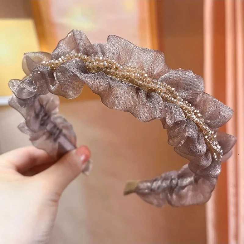 Temperament Mesh Hoops Band Hair Wan Crystal Hair Bands For Girls Hair Clips For Washing Face New In Hair Accessories X250812