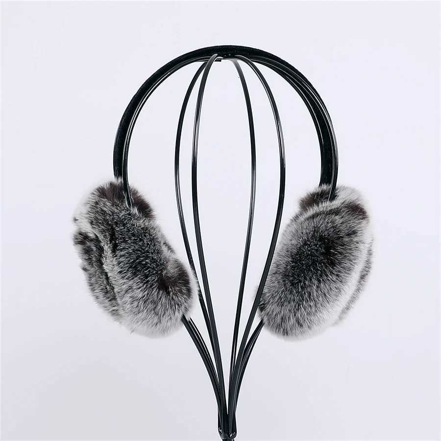100% Natural Rex Rabbit Fur Earmuff Womens Autumn and Winter Warm Earmuffs Ear Cover Ear Warmer Ear Muffs Winter Rose Flower XJ250812