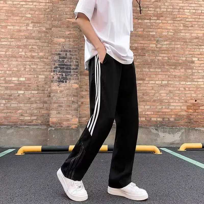 2024 New Cotton Casual Pants for Men in Summer Thin Beige Pants Ice Silk Breathable Pants for Men Slim Straight Leg Pants W250812