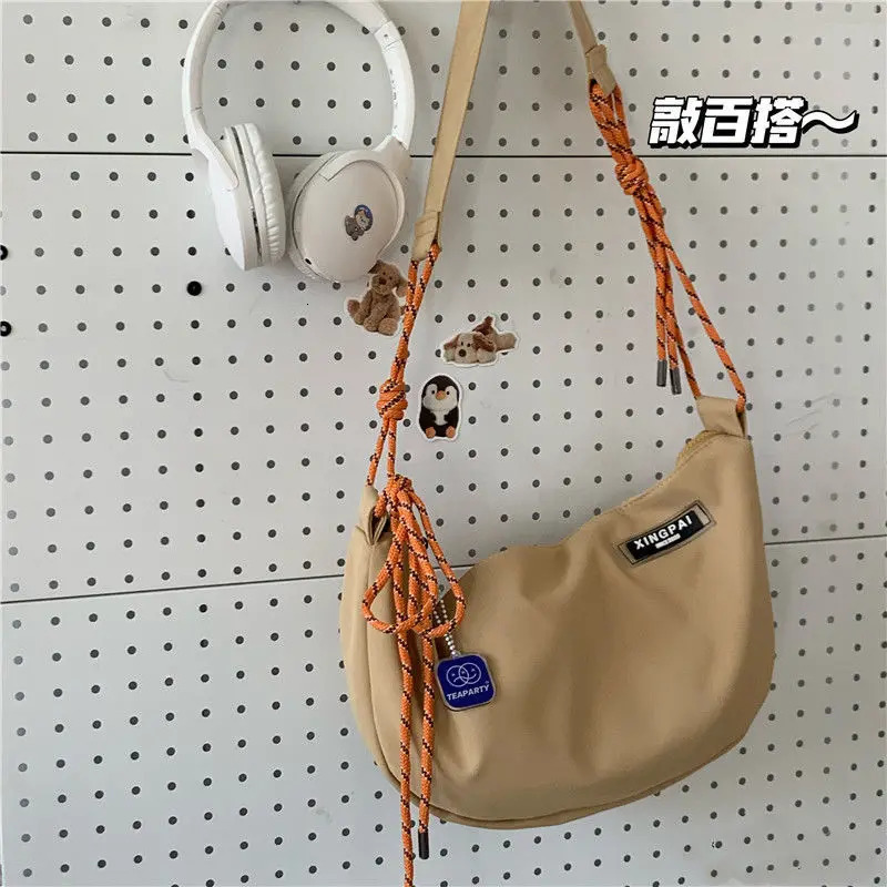 Unisex Bag Waterproof Nylon Dumpling Bag Female Korean Version Solid Color Large-capacity Shoulder Messenger Bag Male 250809