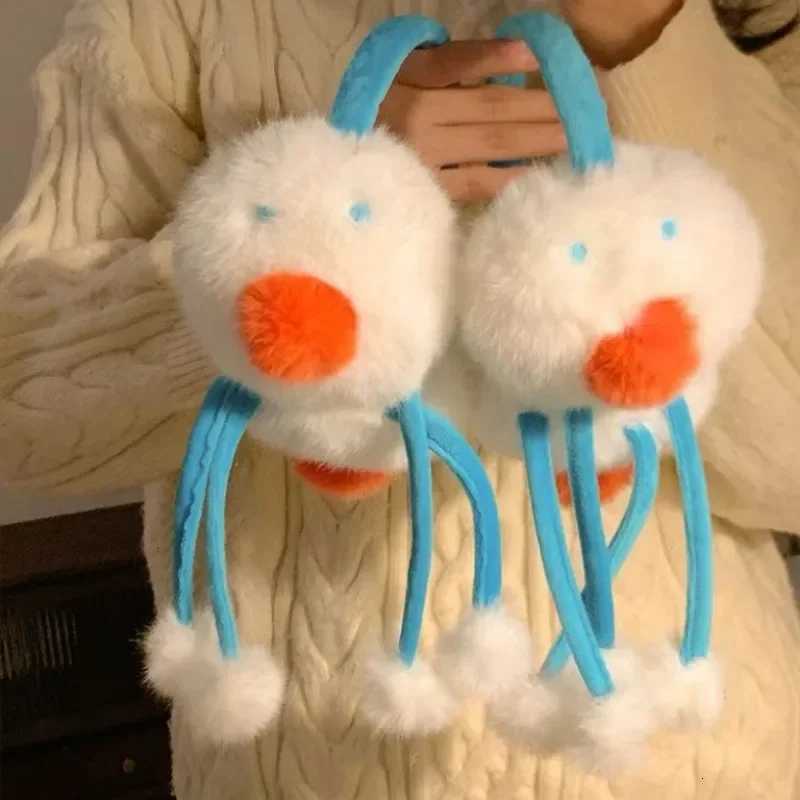 Cute Snowman Fluffy Earmuffs Kawaii Plush Earplugs Cold Protection Women Ear Covers Keep Warm Cycling Anti-freezing Accessories XJ250812