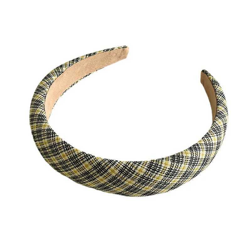 Autumn Soft w Plaid Cloth Sponge Padded Hairbands for Women Girls Casual Shopping piece Ins Fem Travel Wears X250812