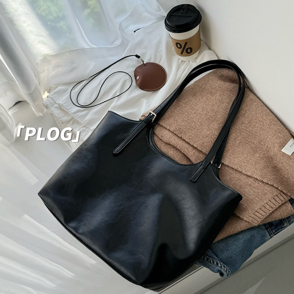 Warm Tea Autumn Sun Single Shoulder Large Capacity New Tote Student Class Soft Leather Bag for Women ddmymarket