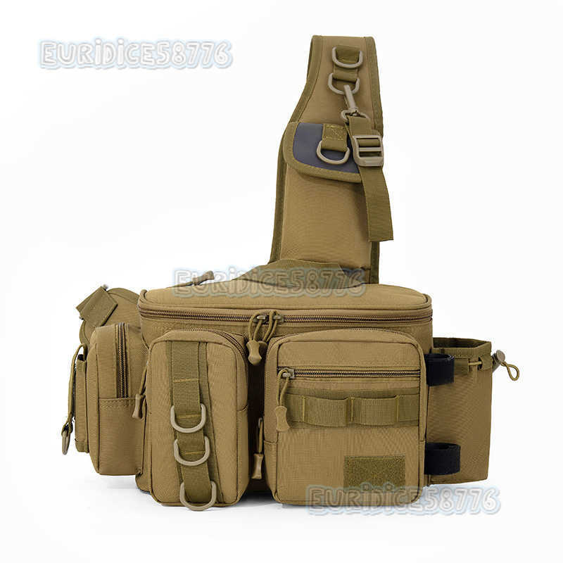 New Multifunctional Lure Bag Crossbody Fishing Bag Outdoor Sports Rod Storage Hiking Waist Bag H250811