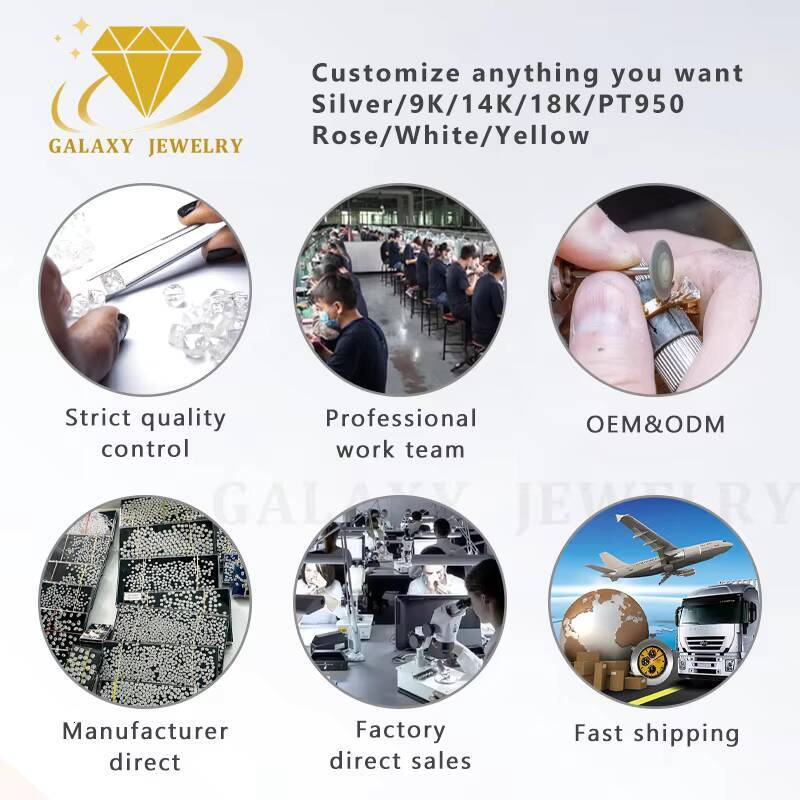 Fashion Eternity Ring CVD HPHT Lab Diamond Band Moissanite 18K Soild Gold Wedding Bands Engagement Rings for Women