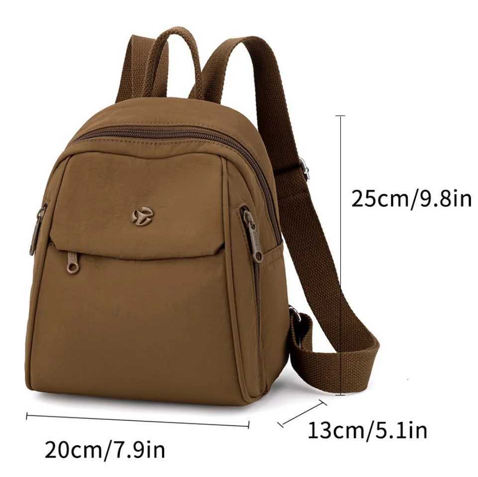 Nylon Backpack Sac Women Shoulder Bags for Women Teenage Girls Multi-Function Backpack Waterproof Sac A Dos School Backpack New W250812