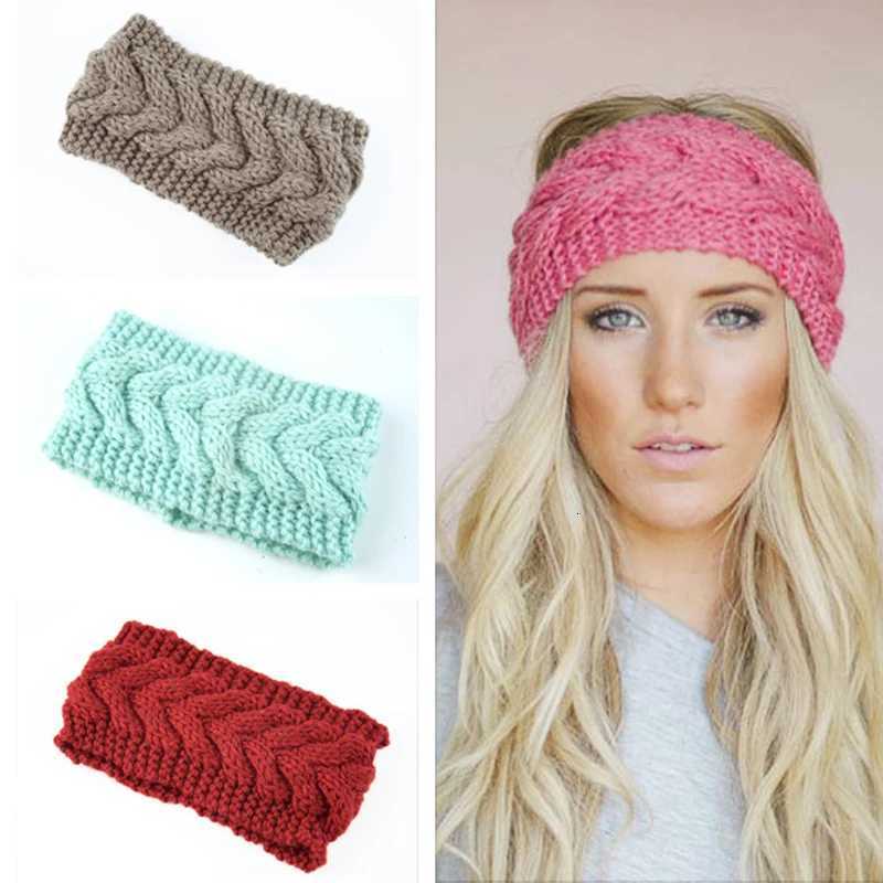 Donarsei Winter Warm Twist Knitted Band For Women Handmade Solid Color Elastic Turban Bandage Hair Accessory X250812