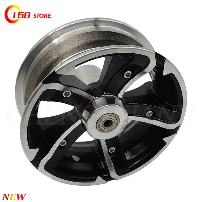 11 Inch 90/65-6.5 Rim for Electric Scooter Front and Rear Wheels with Disc Brakes, Aluminum Alloy Split Hub