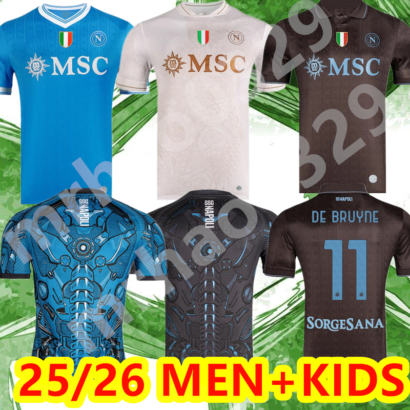 3XL 4XL 24 25 26 NAPOLI soccer jerseys Maglia Naples 2025 2026 ZIELINSKI ANGUISSA OLIVERA McTOMINAY KIDS FOOTBALL SHIRT OSIMHEN LOZANO Napoli Maillots de foot 666888