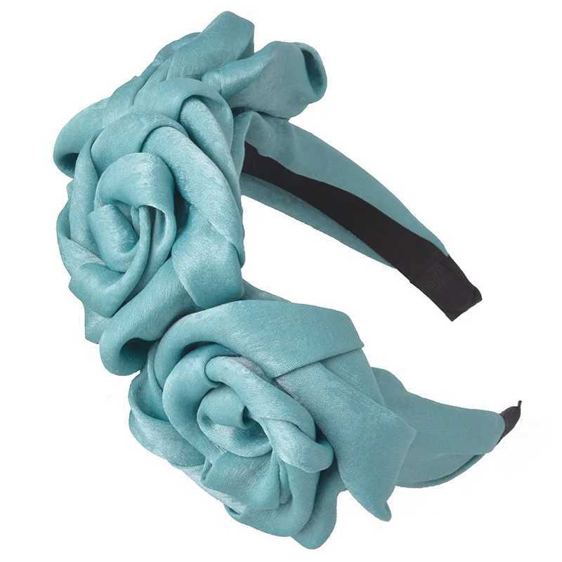 wen girls silk satin rose flower hairband band adt hair accessories hair jewley X250812