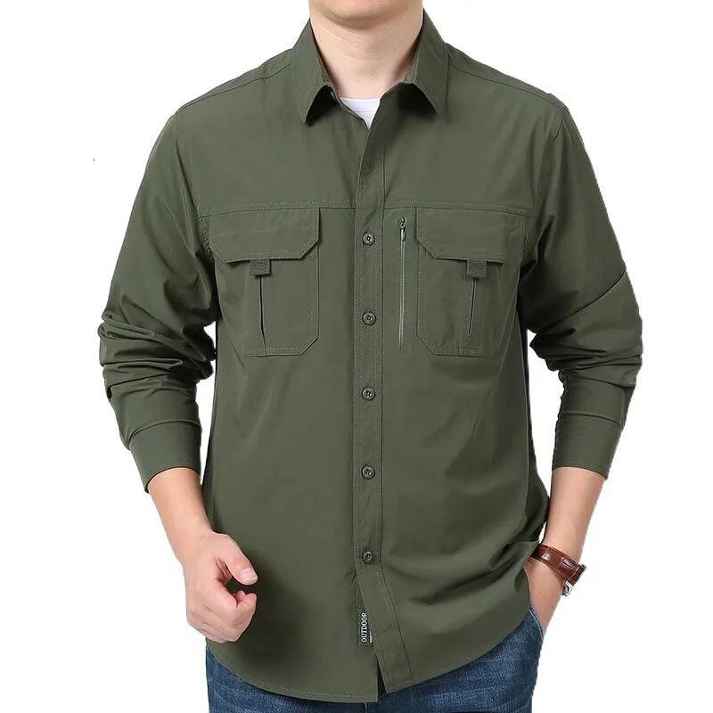 2025 Quick Dry Fishing Long Sleeve Male Sports Outdoors Cycling Clothing Men Solid Breathable Casual Shirts ddmymarket