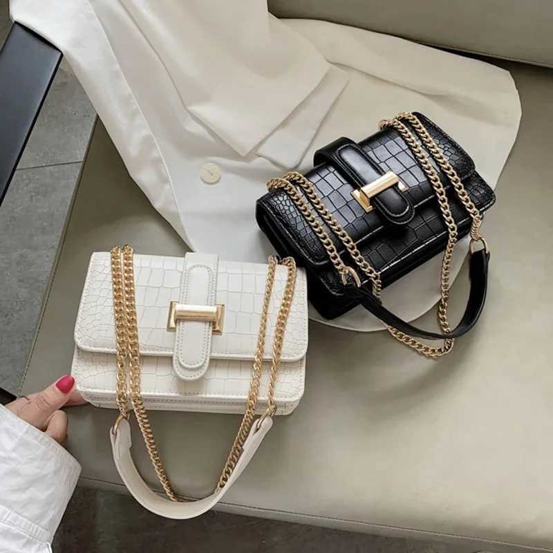 2023 New Fashion Stone Leather Chain Shoulder Bags Women Crossbody Bags Vintage Ladies Shoulder Messenger Bag Female Purses Z250812