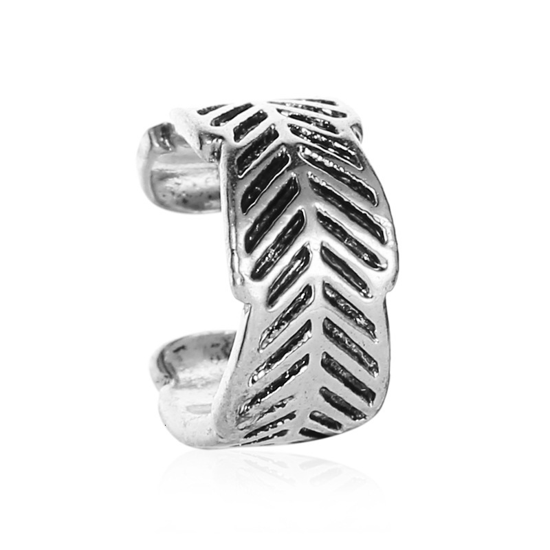 Bohemian Earrings Simple Non-Pierced Cuff Ethnic Style Leaf Clip Ear Buckle