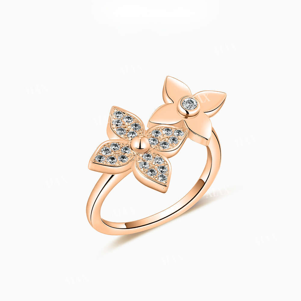 TWINS LULULight Luxury Elegant Fashion Versatile Double Flower Ring TSS7451