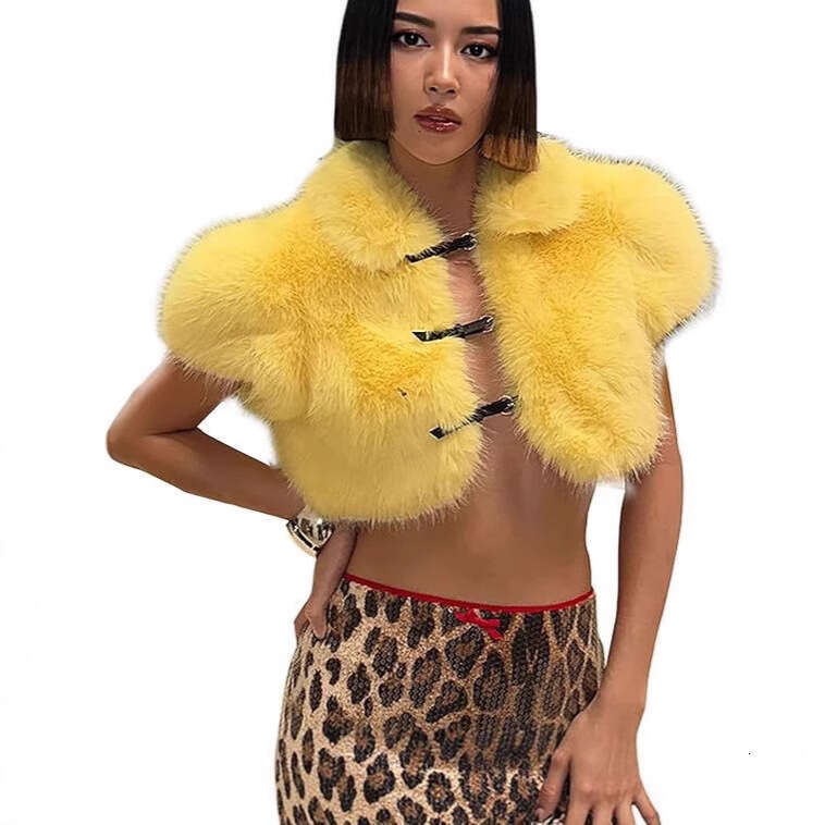 A stand-up collar, shawl, vest, fur, sexy and versatile coat