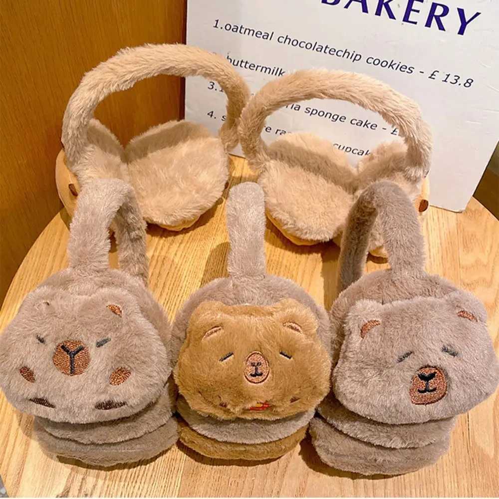 ute tsapybara Er Warm Earmuffs Cartoon Windproof Winter Earflaps Plush Soft Er Cover Warmth Kids XJ250812
