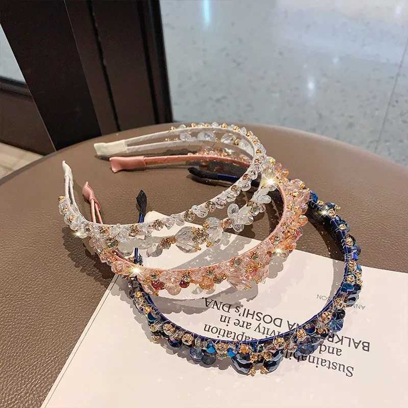 Handmade Bands Bling Crystal Metal Hairbands for Women Baroque Vintage Rhinestone Hair Jewelry Girls Hair Accessories X250812