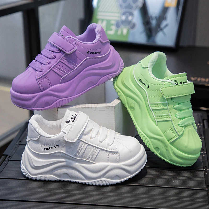 Childrens board shoes girls fashionable white shoes 2025 Spring and Autumn edition boys sports shoes Korean version T250812