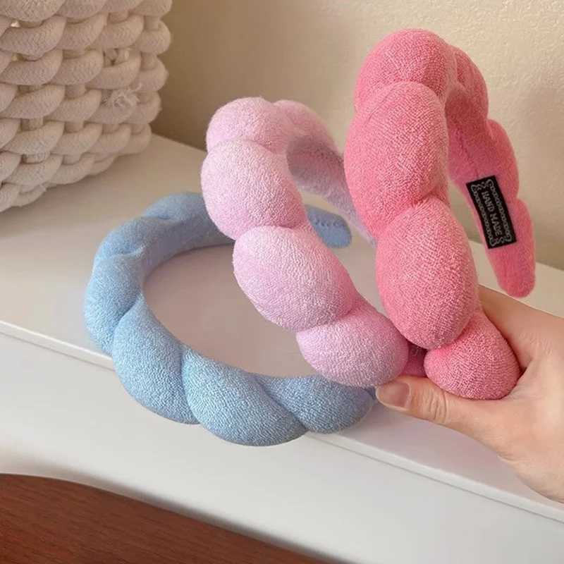 Simple Cloud Sponge Band for Wen Korean Style Candy Color Wide Brim Band Fashion Girl Face Wash Band Hair Accessory X250812